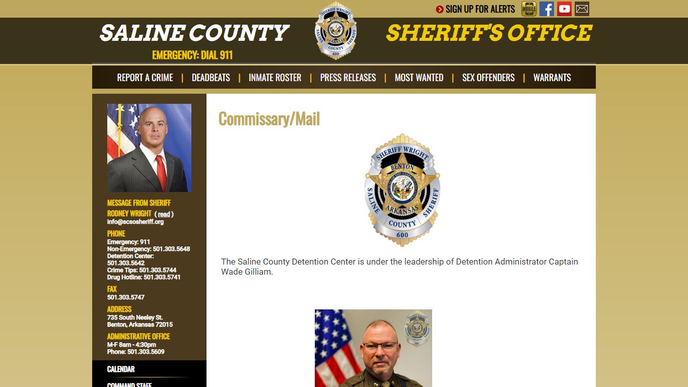 Commissary/Mail - Saline County Sheriff's Office