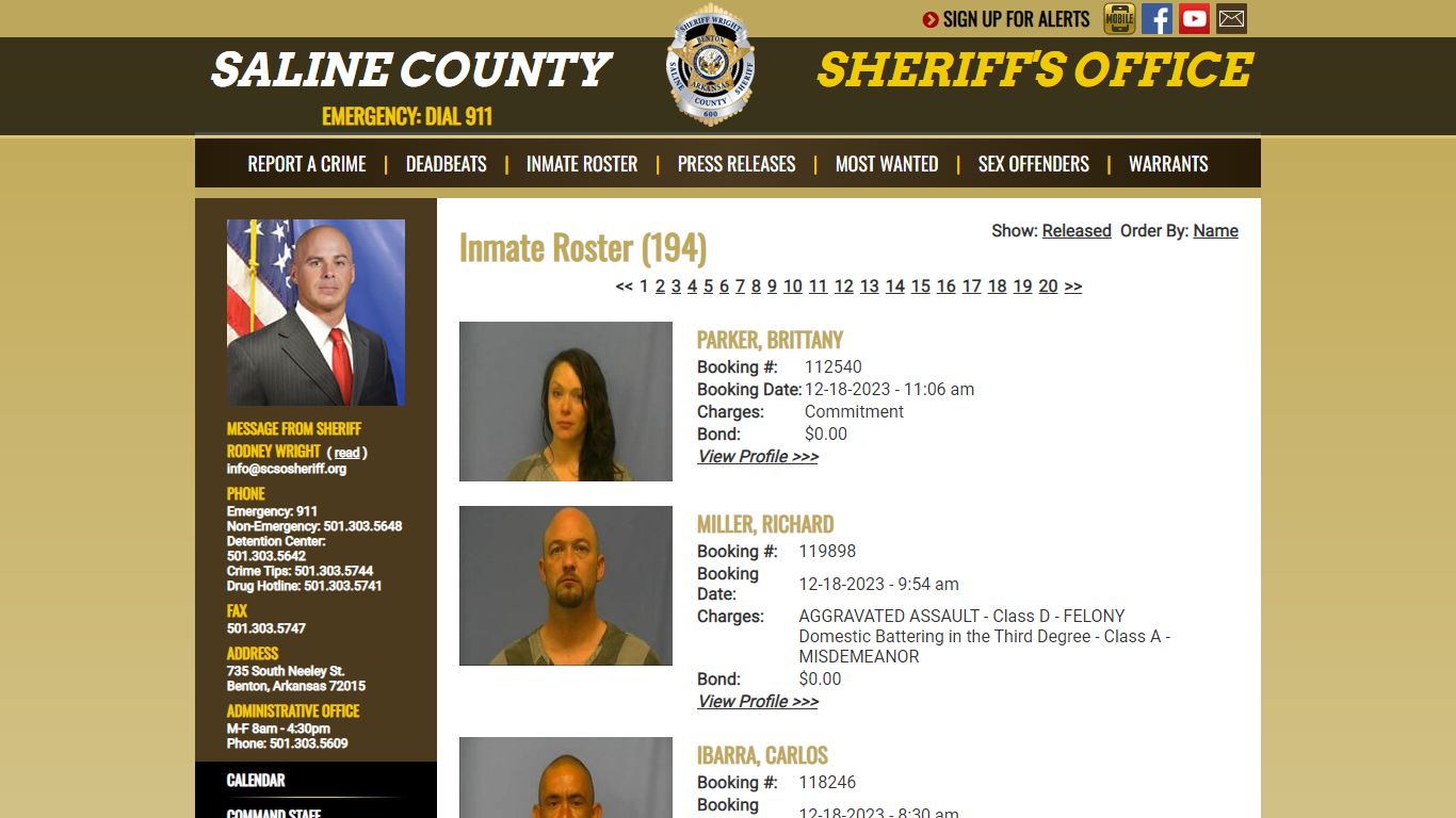 Inmate Roster - Current Inmates Booking Date Descending - Saline County ...
